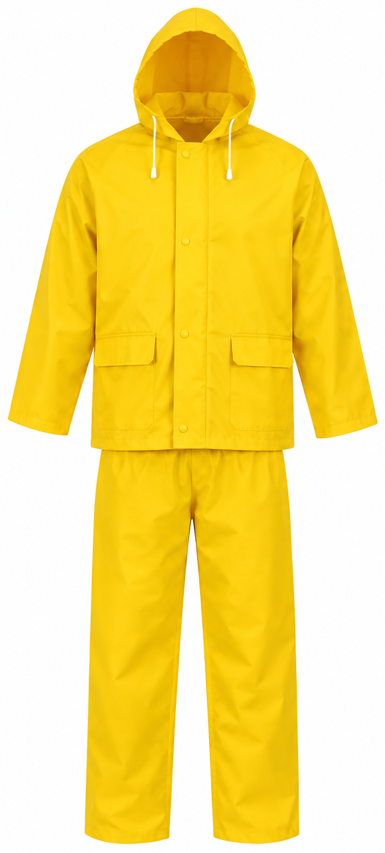 PVC / Polyester / PVC Rainsuit